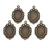 Filigree Wrap Oval Alloy Pendant Cabochon Settings PALLOY-N0088-13AB-NF-1