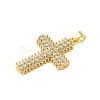 Rack Plating Brass Micro Pave Cubic Zirconia Pendants KK-S380-39D-G-2