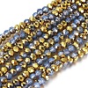 Electroplate Glass Beads Strands EGLA-A034-J2mm-O01-1