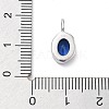 925 Sterling Silver Cubic Zirconia Oval Charms STER-S006-01S-I-3