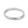 Non-Tarnish 2mm Polished Plain Dome Finger Ring for Girl Women RJEW-C012-05A-P-1