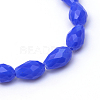 Solid Color Glass Faceted teardrop X-GLAA-Q052-B07-2