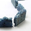 Electroplated Natural Druzy Crystal Beads Strands G-N0257-05-4