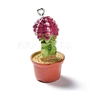 Cactus Pot Green Plant Resin Pendants CRES-B014-02-2