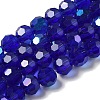 Electroplate Transparent Glass Beads Strands EGLA-A035-T6mm-L06-1