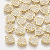 Brass Cubic Zirconia Charms X-KK-T035-31-1