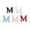Rack Plating Alloy Enamel Pendants ENAM-T024-53M-G-1