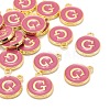 Golden Plated Alloy Enamel Charms ENAM-S118-08G-4