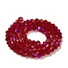 Transparent Electroplate Glass Beads Strands GLAA-F029-3mm-D27-2