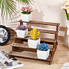 5-Tier Wood Organizer Display Riser Holder for Cupcake ODIS-WH0099-202-4