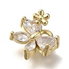 Rack Plating Brass Micro Pave Cubic Zirconia Charms KK-M014-02C-G-2