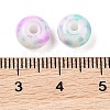 Opaque Spray Painted Glass Beads GLAA-G118-01G-3