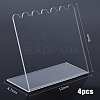 Transparent Acrylic Slant Back Necklace Display Stands EDIS-WH0022-04B-2