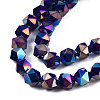 Electroplate Opaque Glass Beads Strands EGLA-T019-05J-2