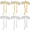 12Pcs 2 Colors Alloy Micro Pave Cubic Zirconia Pendants FIND-BBC0003-41-1