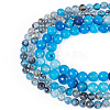2 Strands 2 Styles Dyed Natural Dragon Veins Agate Beads Strands G-TA0002-44-1