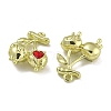 Rack Plating Alloy Rhinestone Pendants PALLOY-F312-19G-2