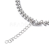 Non-Tarnish 304 Stainless Steel Cobs Chain Bracelets for Men Women STAS-B039-08P-3