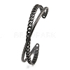 316 Surgical Stainless Steel Criss Cross Cuff Bangles BJEW-C125-09AS-2