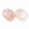 Natural Rose Quartz Pendants G-C005-01G-15-3