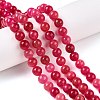 Dyed Natural White Jade Beads Strands G-T138-8mm-210-36-1