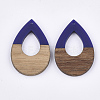 Resin & Walnut Wood Pendants X-RESI-S358-94B-2