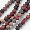 Natural Polychrome Jasper/Picasso Stone/Picasso Jasper Beads Strands G-D809-03-10mm-1