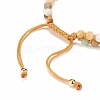 Teardrop Gemstone Braided Bead Bracelet BJEW-JB08116-7