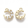 Brass Micro Pave Cubic Zirconia Charms X-KK-S354-060-NF-2