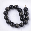 Natural Golden Sheen Obsidian Beads Strands G-S333-12mm-025-2