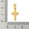 Ion Plating(IP) 304 Stainless Steel Cubic Zirconia Pendants STAS-C102-04A-G-3