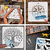 Plastic Drawing Painting Stencils Templates Sets DIY-WH0172-850-4