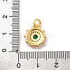 Brass Micro Pave Cubic Zirconia Charms KK-U033-22G-03-3