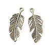 Tibetan Style Alloy Feather Pendants TIBEP-Q043-082-RS-1