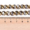 Electroplate Glass Beads Strands X-EGLA-Q128-04A-FP07-4
