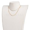 Faceted Round Natural Multicolor Tourmaline Beaded Necklaces NJEW-JN03215-02-5