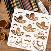 PET Hollow Out Drawing Painting Stencils DIY-WH0391-0410-3