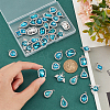 40Pcs 8 Style Platinum Plated Alloy Glass Pendants Sets ALRI-PH0001-27B-3