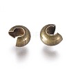 Brass Crimp Beads Covers KK-CJC0001-06A-AB-2