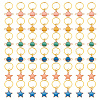 24Pcs Alloy Enamel & Iron Braiding Hair Pendants Decoration Clips PALLOY-AB00050-1