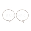 304 Stainless Steel Hoop Earrings Findings STAS-I120-60B-P-1