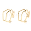 304 Stainless Steel Triple Pentagon Cuff Earrings EJEW-K268-88G-4
