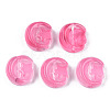 Transparent Spray Painted Glass Beads GLAA-N035-036-C08-2