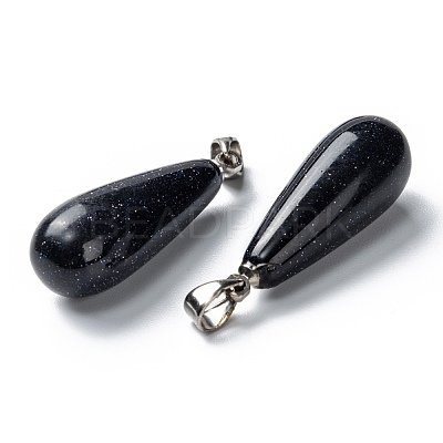 Synthetic Blue Goldstone Pendants G-F707-03-1