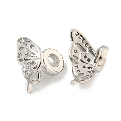 Brass Cubic Zirconia Beads KKB-L215-023P-1