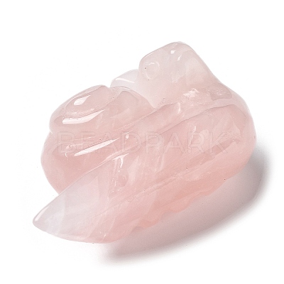 Natural Rose Quartz Carved Healing Snail Figurines G-K342-02B-1