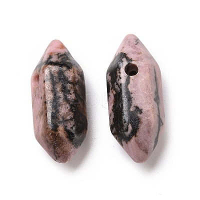 Natural Rhodonite Double Terminal Pointed Pendants G-C007-02A-24-1