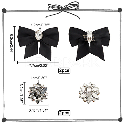 Wedding Shoe Decoration Sets AJEW-NB0005-13A-1