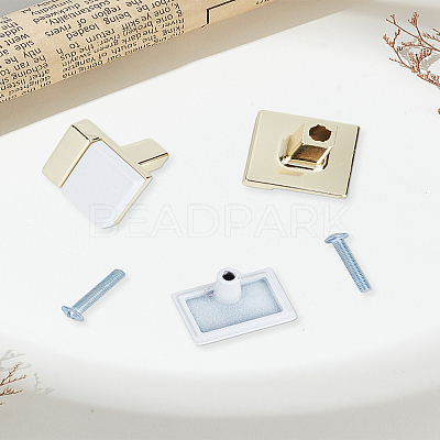 Rectangle Alloy Drawer Cabinet Door Knob Pull Handles STAS-WH0072-148-1