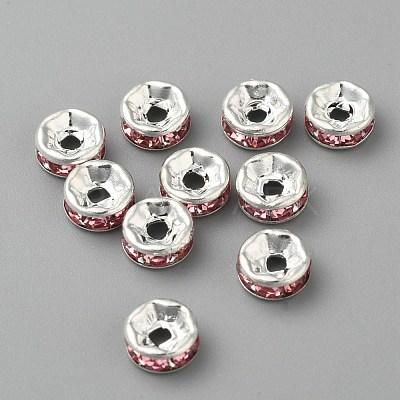 Brass Grade A Rhinestone Spacer Beads RB-A014-Z6mm-27S-1